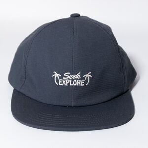 NWT Roark Campover Seek Explore Embroidered Ripstop Strapback Hat Navy RH665